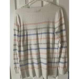 The Loft,  striped lightweight size M Petite, $12, Long Sleeve Sweater, B50